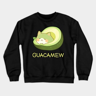 Guacamew Funny Avocado Kawaii Cat Lover Crewneck Sweatshirt